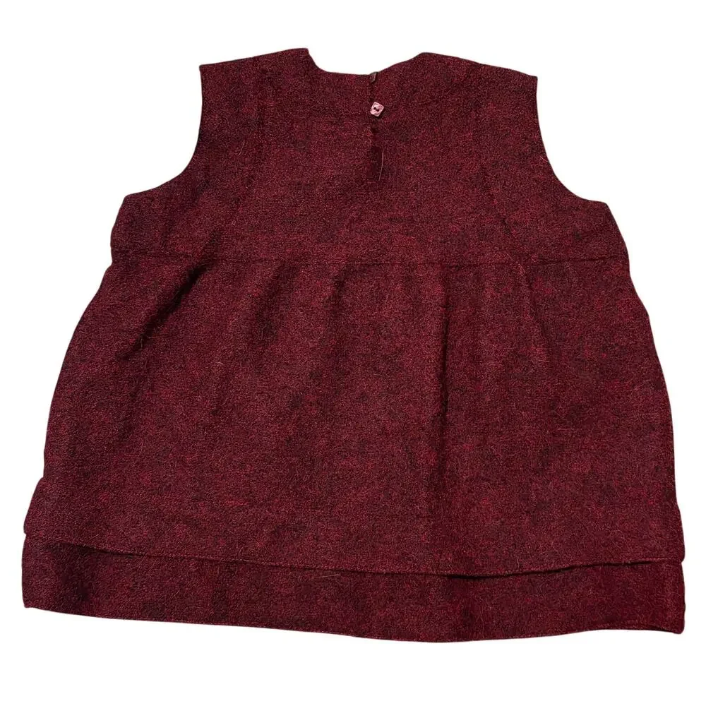 Anntarah Alpaca Wool Dress Red Black Jumper Shell Girls Toddler‎ Size 4